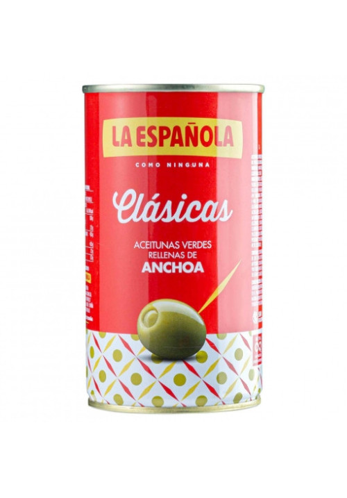 Aceitunas Verdes Rellenas de Anchoa La Española 150 grs