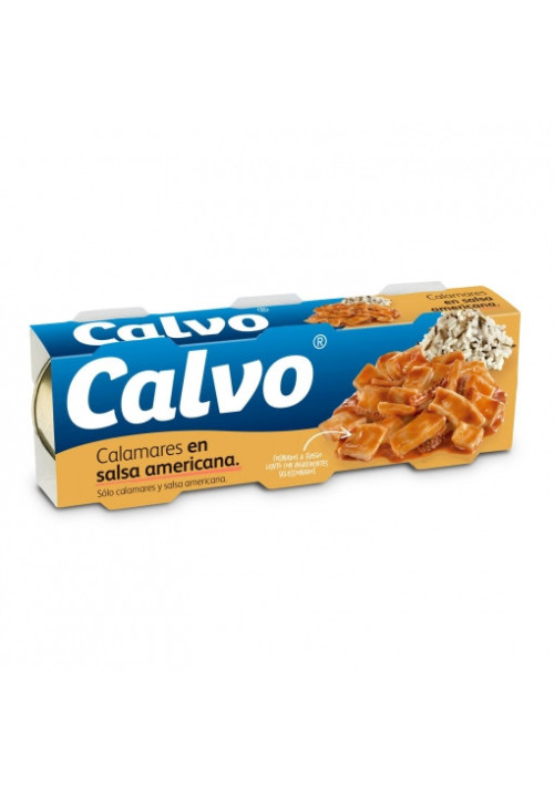 Calamares en salsa americana Calvo sin gluten y sin lactosa pack de 3 unidades de 48 g