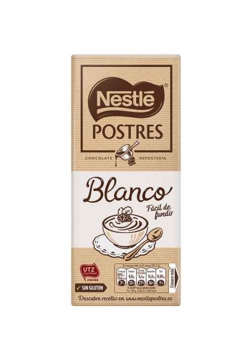 Chocolate Blanco para repostería Nestlé Postres 250 grs