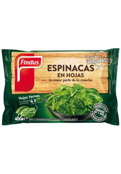 Espinacas en Hojas Congelado Findus 400 grs