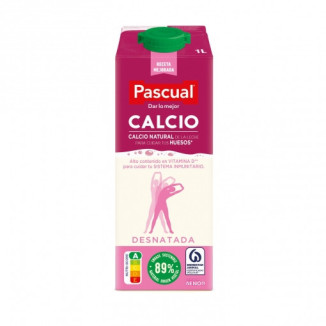 Leche desnatada con calcio Pascual 1 lt