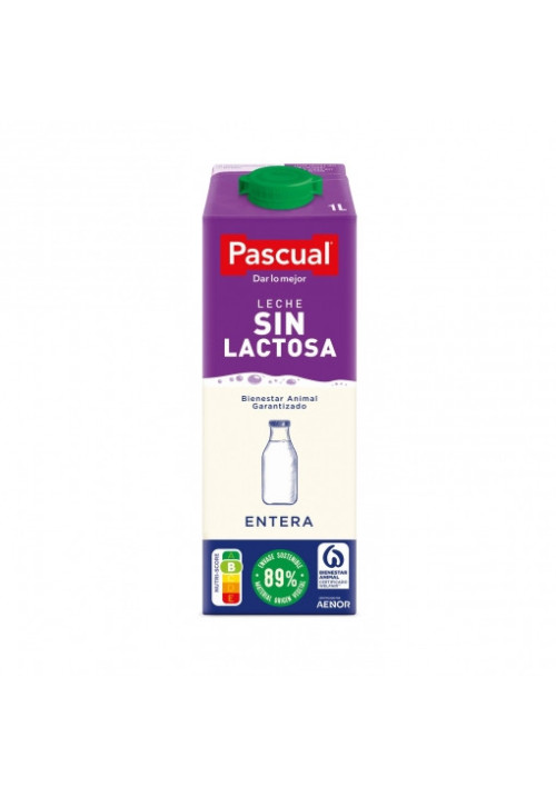 Leche entera Pascual sin lactosa 1 lt