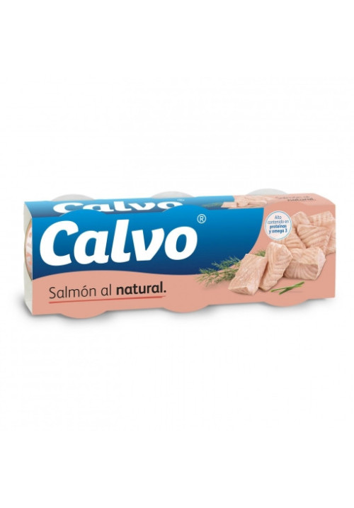 Salmón al natural Calvo pack 3 unidades de 50 grs