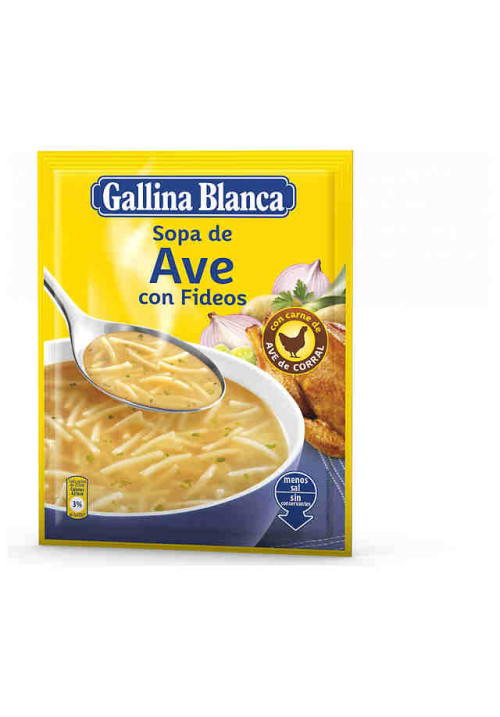 Sopa de Ave con Fideos Gallina Blanca 4 raciones