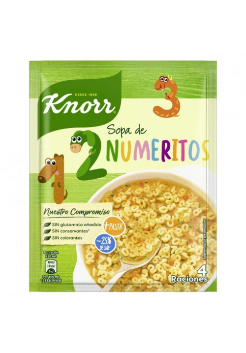 Sopa de Numeritos Knorr 4 raciones