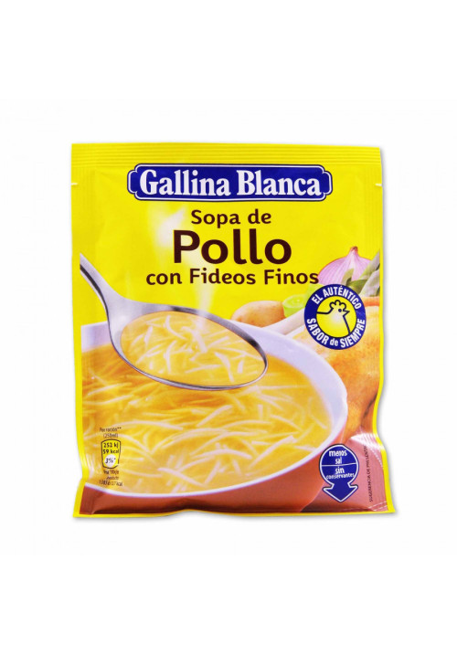 Sopa de Pollo con Fideos Gallina Blanca 4 raciones