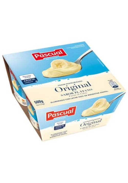 Yogurt Plátano Pascual x 4 125 grs